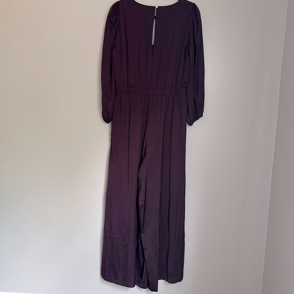 Loft Dark Purple Drape Jumpsuit - Picture 4 of 7